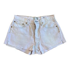 Re/Done x Levi’s Light Pink Distressed The Short Denim Shorts 26